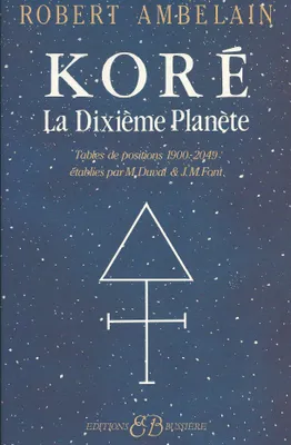 Koré, la dixième planète, Table d epositions 1900-2049
