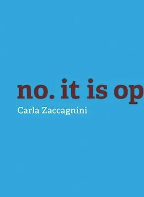 Carla Zaccagnini: No, It is Opposition /anglais