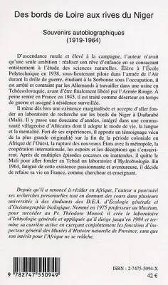 Des bords de Loire aux rives du Niger, Souvenirs autobiographiques (1919 - 1964)