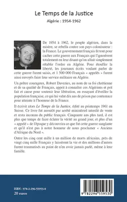 Le temps de la justice, Algérie : 1954-1962