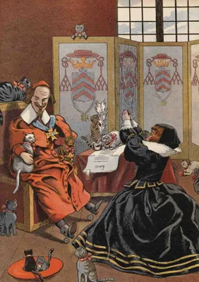 Carnet ligné : Jouons à l'histoire : Cardinal de Richelieu, ses chats et Louis XIII enfant