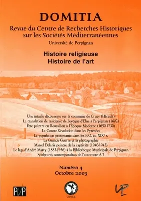 Domitia, n°4/2003, Histoire religieuse – Histoire de l'art