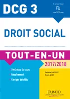 3, DCG 3 - Droit social 2017/2018 - 10e éd. - Tout-en-Un, Tout-en-Un