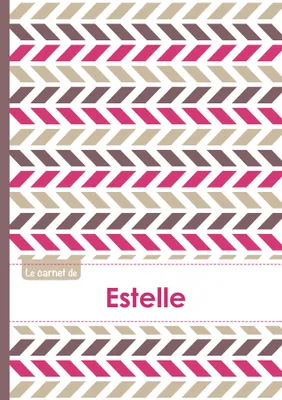 Le carnet d'Estelle - Lignes, 96p, A5 - Motifs Violet Gris Taupe