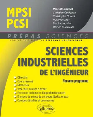 Sciences industrielles pour l’ingénieur MPSI - PCSI - Nouveau programme