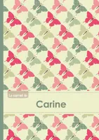 Le carnet de Carine - Lignes, 96p, A5 - Papillons Vintage
