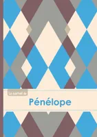 Le carnet de Pénélope - Lignes, 96p, A5 - Jacquard Bleu Gris Taupe