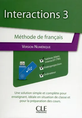 Interactions 3 de francais version numerique (cle usb)