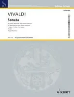 Sonata Fa majeur, RV 52. treble recorder and basso continuo; cello ad libitum.