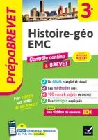 Prépabrevet Histoire-géo EMC 3e - Nouveau Brevet 2025, cours, méthodes & sujets de brevet corrigés