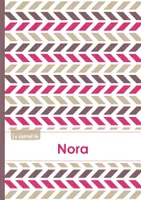 Le carnet de Nora - Lignes, 96p, A5 - Motifs Violet Gris Taupe