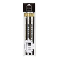 Pencil Set - Keyboard (6 Pack), black - white (6 pieces per packing unit)