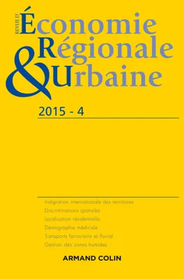 Revue d'économie régionale et urbaine n° 4/2015 Varia, Varia