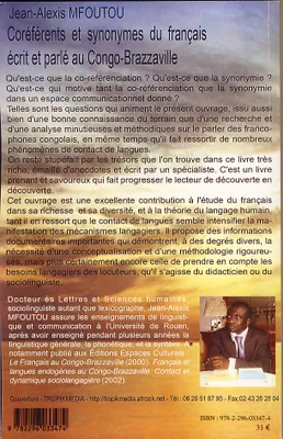 Coréférents et synonymes du français écrit et parlé au Congo-Brazzaville, Ce que dire veut dire