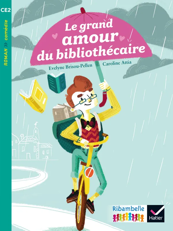 Livres Scolaire-Parascolaire Primaire Ribambelle CE2 - Le grand amour du bibliothécaire , Album 1 Jean-Pierre Demeulemeester