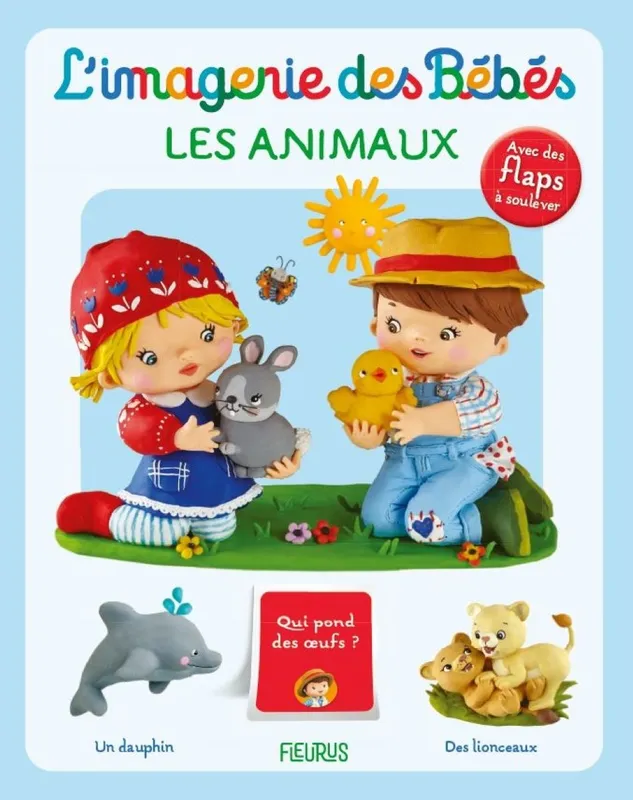 Livres Jeunesse Les tout-petits Albums animés et pop-up L'imagerie des bébés   Les animaux, 16 flaps à soulever Nathalie Bélineau