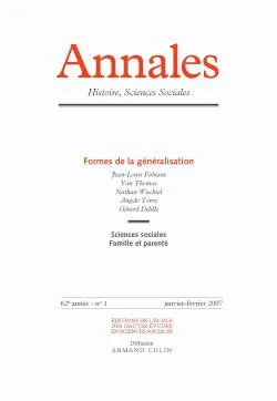 Annales - Histoire, Sciences sociales - 62e année - n°1, janvier-février 2007.
