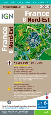Oaci946 France Nord-Est  Pélliculée 2020 1/500.000