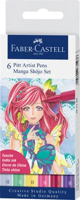 Feutre Pitt Artist Pen, boîte de 6, Manga Shôjo