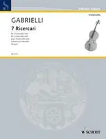 7 Ricercari, Urtext et fac-similé. cello.