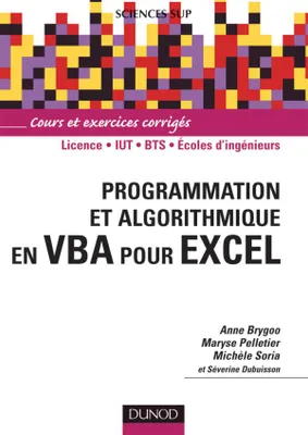 Programmation et algorithmique en VBA pour Excel - Livre+compléments en ligne, cours et exercices corrigés