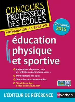 Education physique et sportive - Epreuve orale - Concours professeur des écoles - 2015