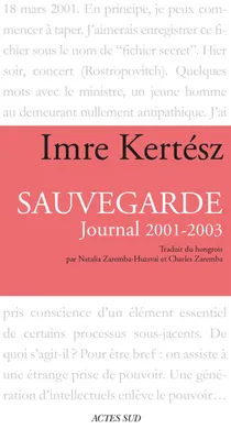 Sauvegarde, Journal 2001-2003