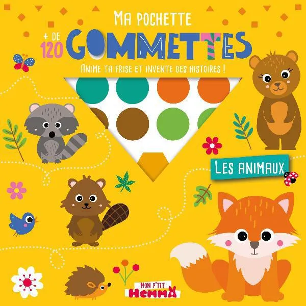 Mon P'tit Hemma - Ma pochette + de 120 gommettes - Les animaux Carotte et Compagnie